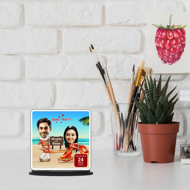 Couple Wedding Caricature Customized With Name, Date & Photo Weeding Invitations Caricature Best Wedding Gift for Friend Couple Wedding Decor Caricature